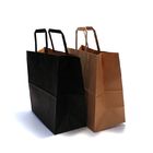 Biodegradable Kraft Paper Bag With Handles Embossing / Stamping / Varnishing Printing