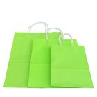 Standard Size Paper Bags With Handles Degradable Material Simple Style