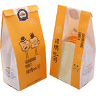 Custom Logo Printing Food Delivery Takeaway Stand Up Paper Bags With Clear Window