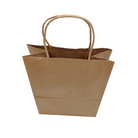 Sacs recyclables de Papier d'emballage avec des poignées, sacs à provisions de Papier d'emballage 34X26X12 cm