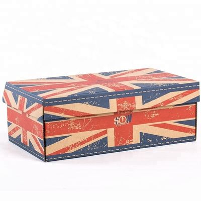 Stratification brillante Logo Printing Corrugated Shoe Box fait sur commande