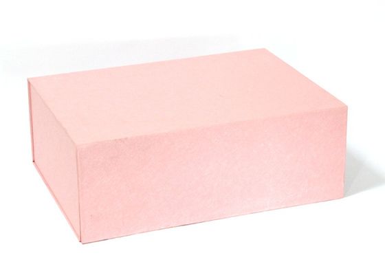 Boîte-cadeau de papier réutilisés pliables de rectangle de rose